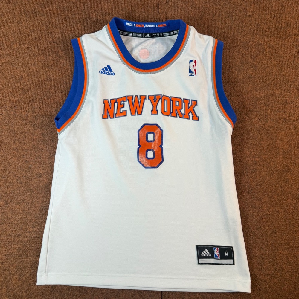 Adidas New York Knicks JR Smith Jersey Kids Medium White Home NBA Basketball 8